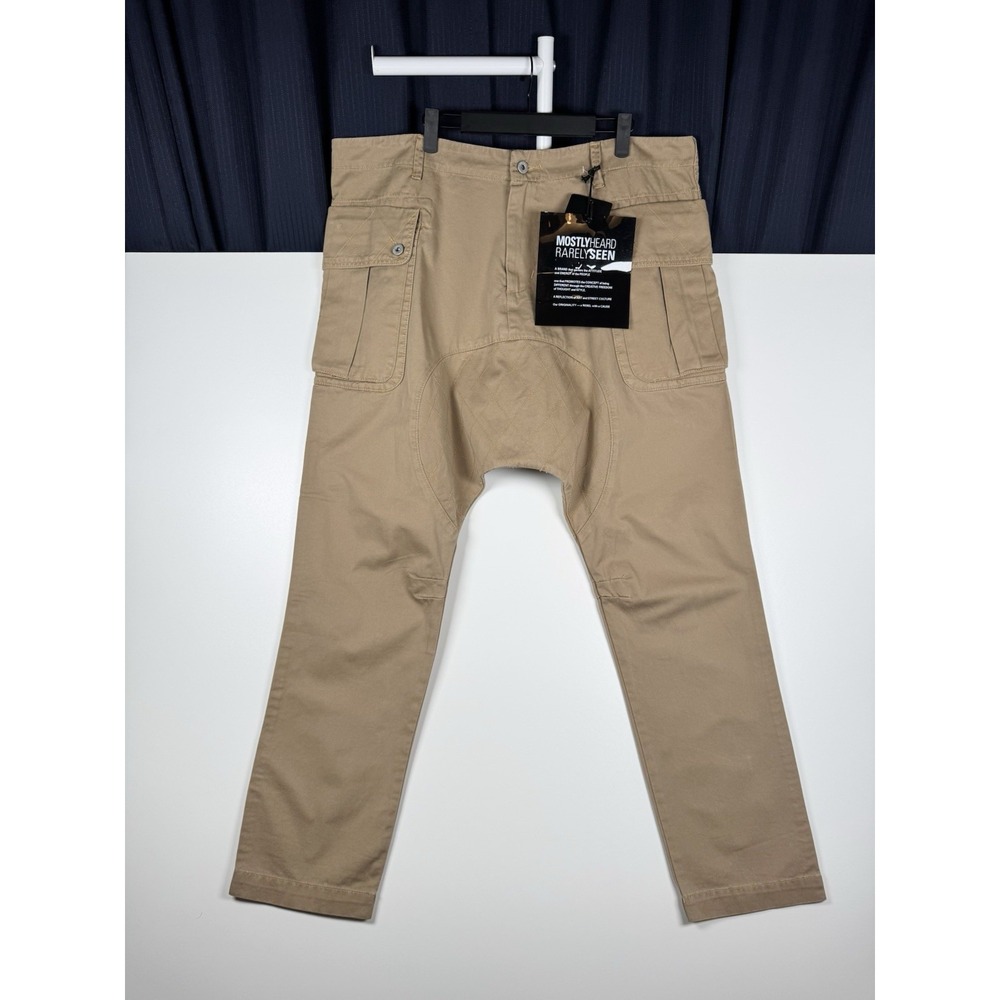 NEW $195 - MOSTLY HEARD RARELY SEEN Regiment Harem Cargo Pants Khaki - 40